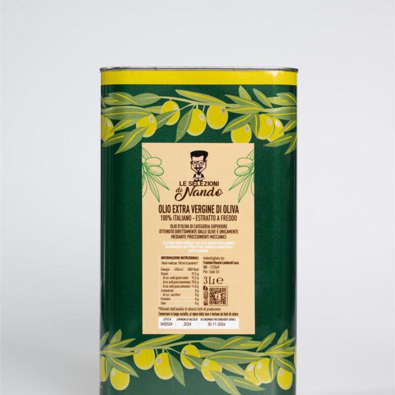 OLIO EXTRAVERGINE D’OLIVA  3L